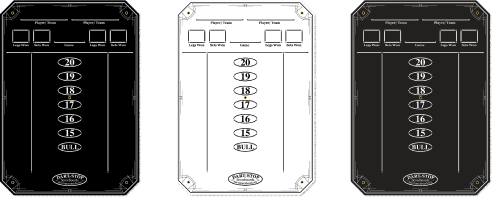 Deluxe Dart-Stop Scoreboards, Click for Larger Images